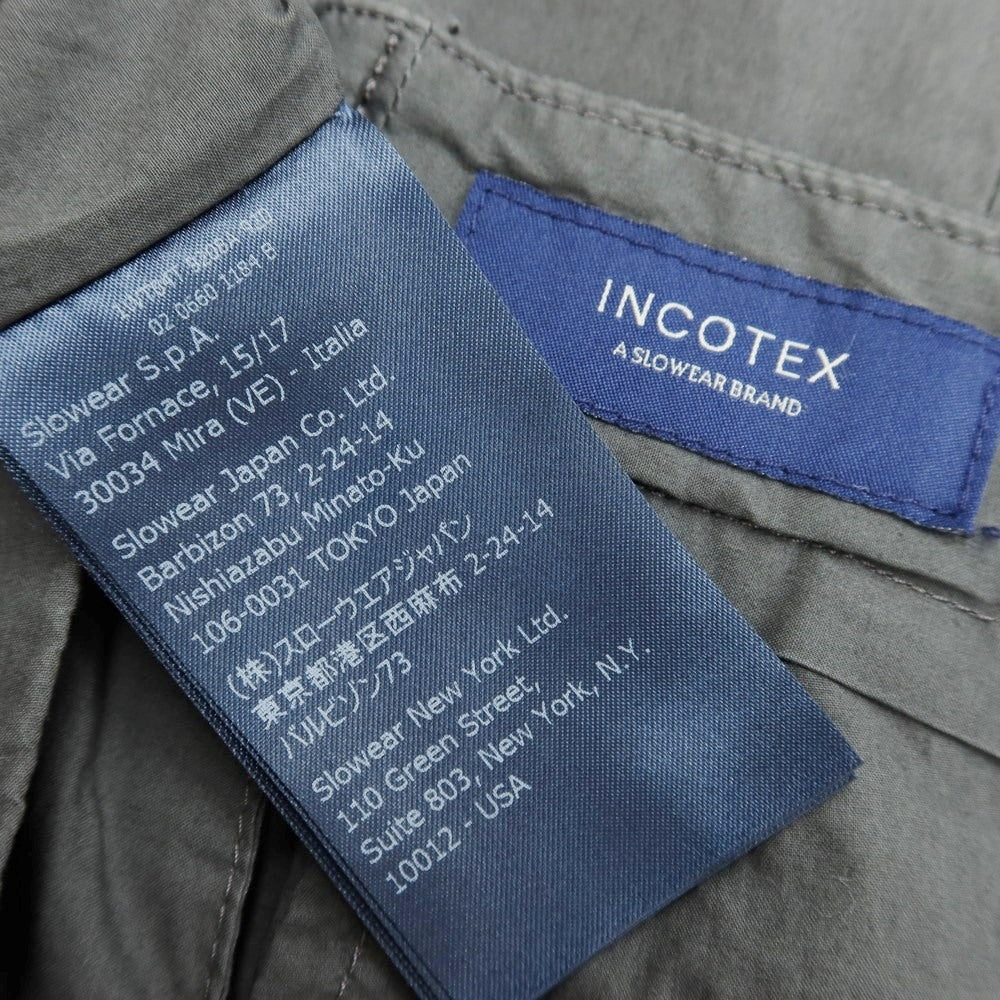 【中古】インコテックス INCOTEX ストレッチコットン イージースラックスパンツ ダークグレー【サイズ46】【GRY】【S/S】【状態ランクC】【メンズ】【769078】
