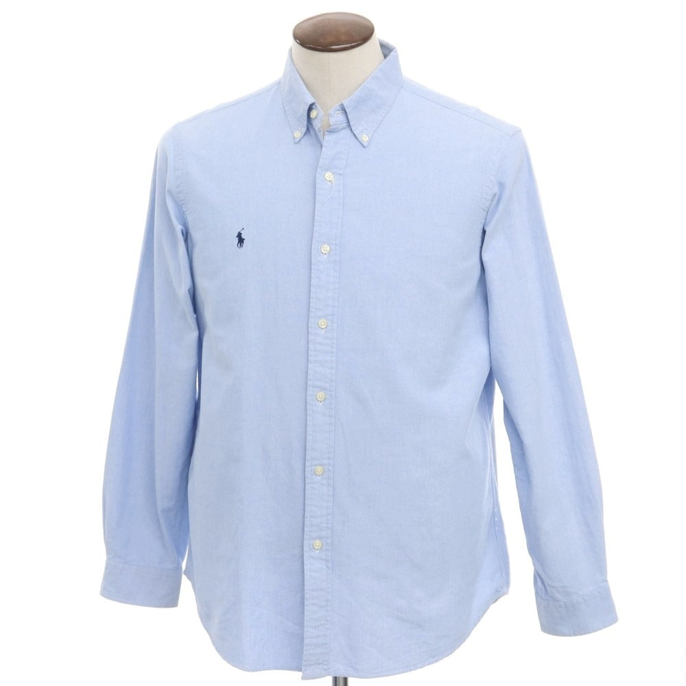 【中古】ポロ ラルフローレン Polo Ralph Lauren × BEAMS コットン ボタンダウン カジュアルシャツ ライトブルー【サイズL】【BLU】【S/S/A/W】【状態ランクB】【メンズ】【769083】