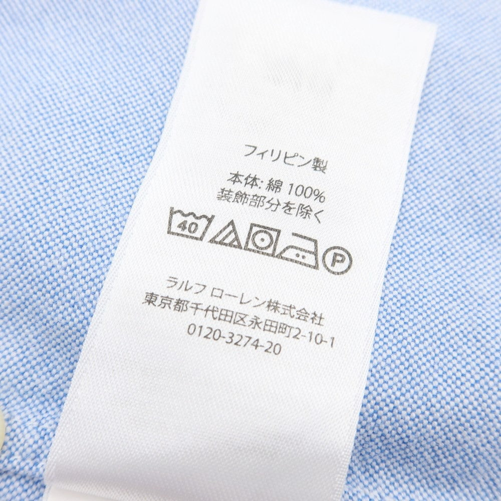 【中古】ポロ ラルフローレン Polo Ralph Lauren × BEAMS コットン ボタンダウン カジュアルシャツ ライトブルー【サイズL】【BLU】【S/S/A/W】【状態ランクB】【メンズ】【769083】