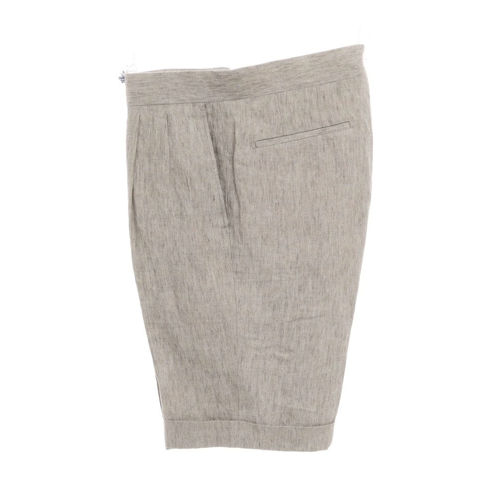 【中古】ジェルマーノ GERMANO Trendy リネン ショートパンツ グレージュ系【サイズ46】【BEI】【S/S】【状態ランクA】【メンズ】【769078】