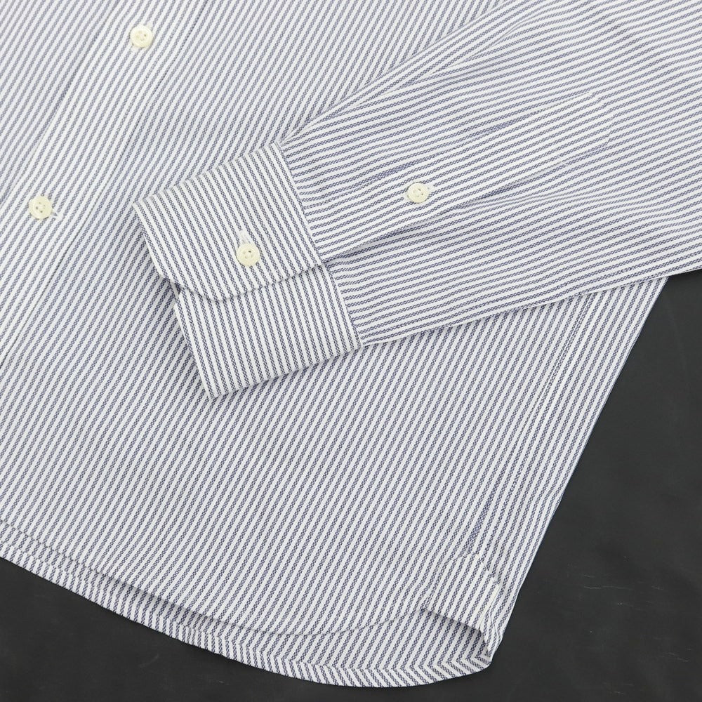 【中古】【未使用】マッキントッシュフィロソフィー MACKINTOSH PHILOSOPHY TROTTER コットンポリエステル ボタンダウンシャツ ホワイトxネイビー【サイズ38】【WHT】【S/S/A/W】【状態ランクS】【メンズ】【769083】