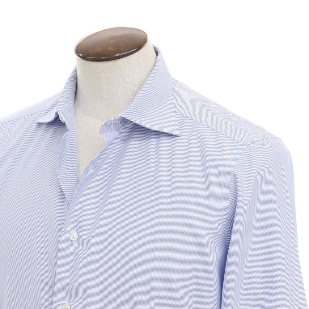 【中古】フライ FRAY コットン ストライプ ワイドカラー ドレスシャツ ブルーxホワイト【サイズ42】【BLU】【S/S/A/W】【状態ランクB】【メンズ】【769083】