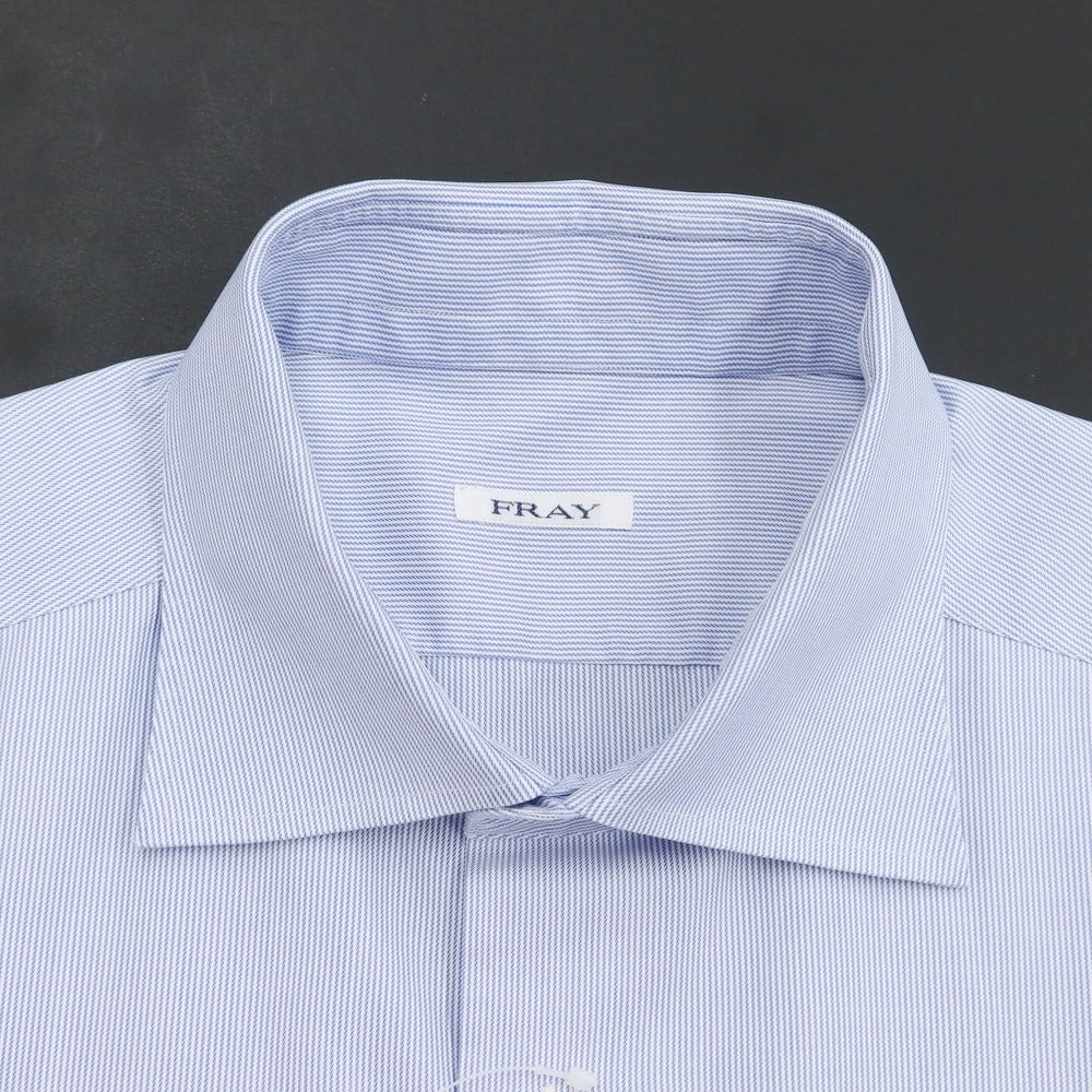 【中古】フライ FRAY コットン ストライプ ワイドカラー ドレスシャツ ブルーxホワイト【サイズ42】【BLU】【S/S/A/W】【状態ランクB】【メンズ】【769083】