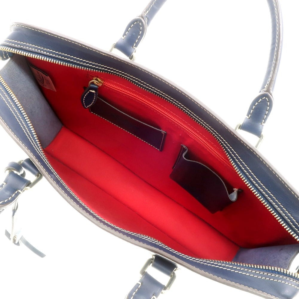 【中古】ボルドリーニ セレリア BOLDRINI SELLERIA レザー ブリーフケース ネイビー【W37.5xH28.5xD5.5】【NVY】【S/S/A/W】【状態ランクB】【メンズ】【768796】