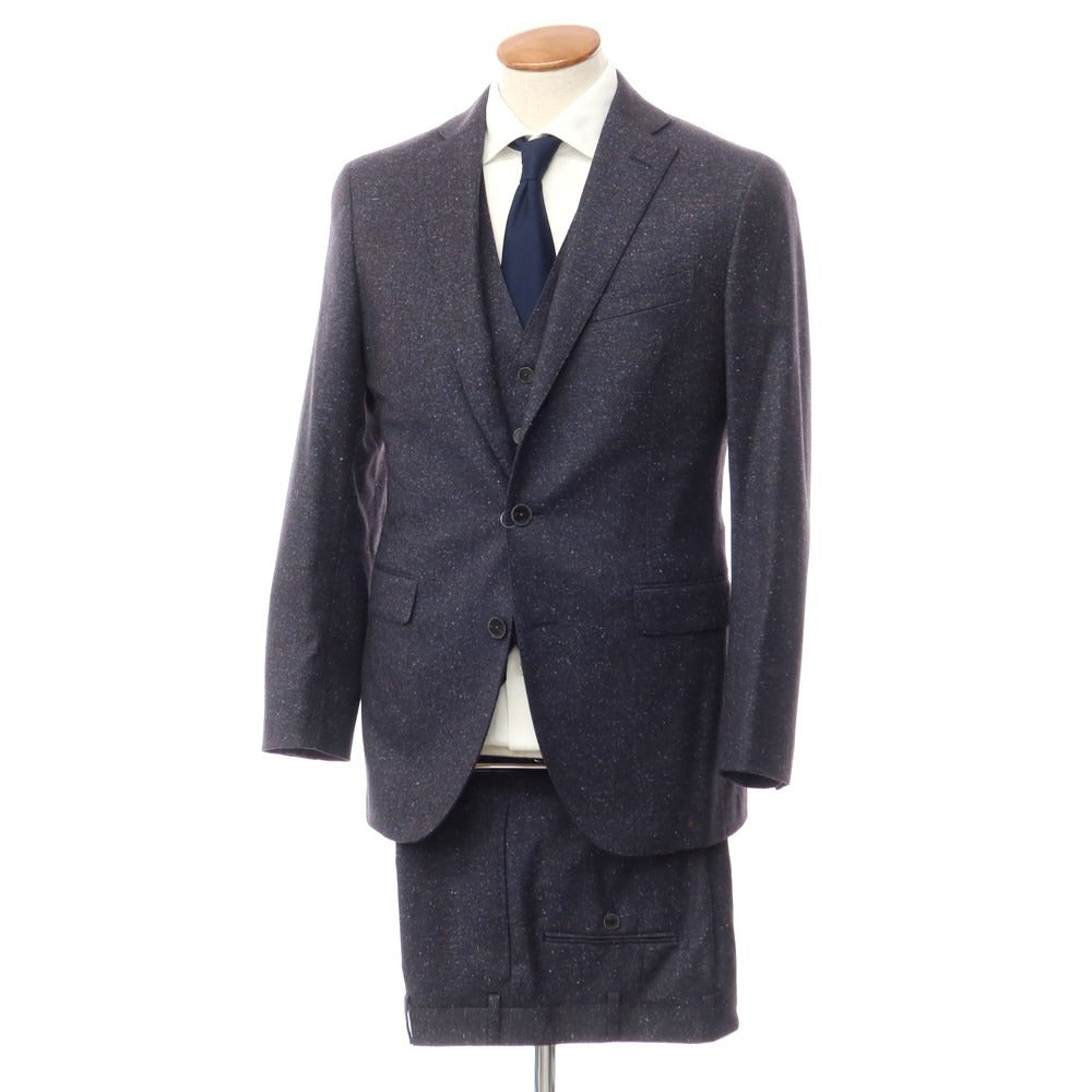 【中古】ボリオリ BOGLIOLI HAMPTON ウールシルク スリーピース 3つボタンスーツ ネイビー【サイズ48】【NVY】【A/W】【状態ランクA】【メンズ】【768870】