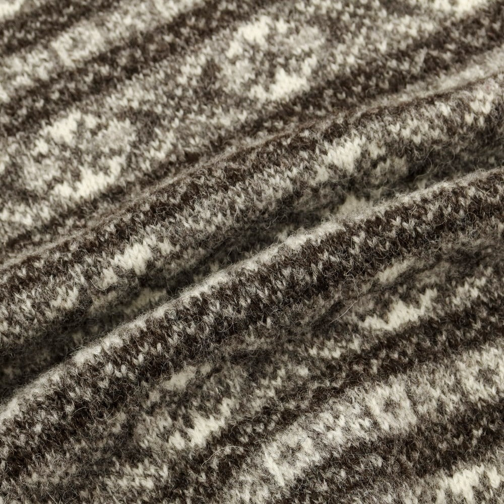 【中古】ジャミーソンズニットウェア Jamieson’s Knitwear BEAMS別注 ウール フェアアイル Vネックニット ダークブラウンxホワイト×グレー【サイズL】【BRW】【A/W】【状態ランクB】【メンズ】【768976】