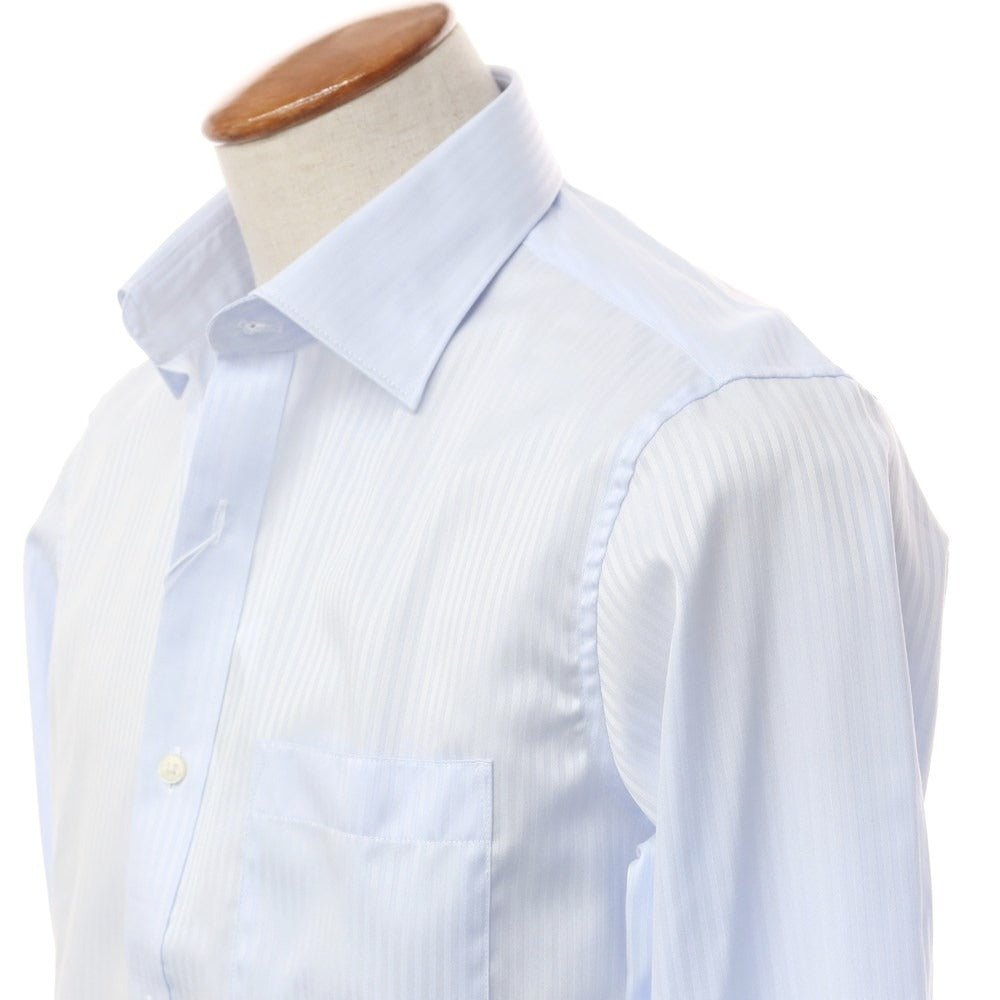 【中古】【未使用】ダーバン D’URBAN ストライプ織り ドレスシャツ ライトブルー【サイズ39-86】【BLU】【S/S/A/W】【状態ランクS】【メンズ】【769070】