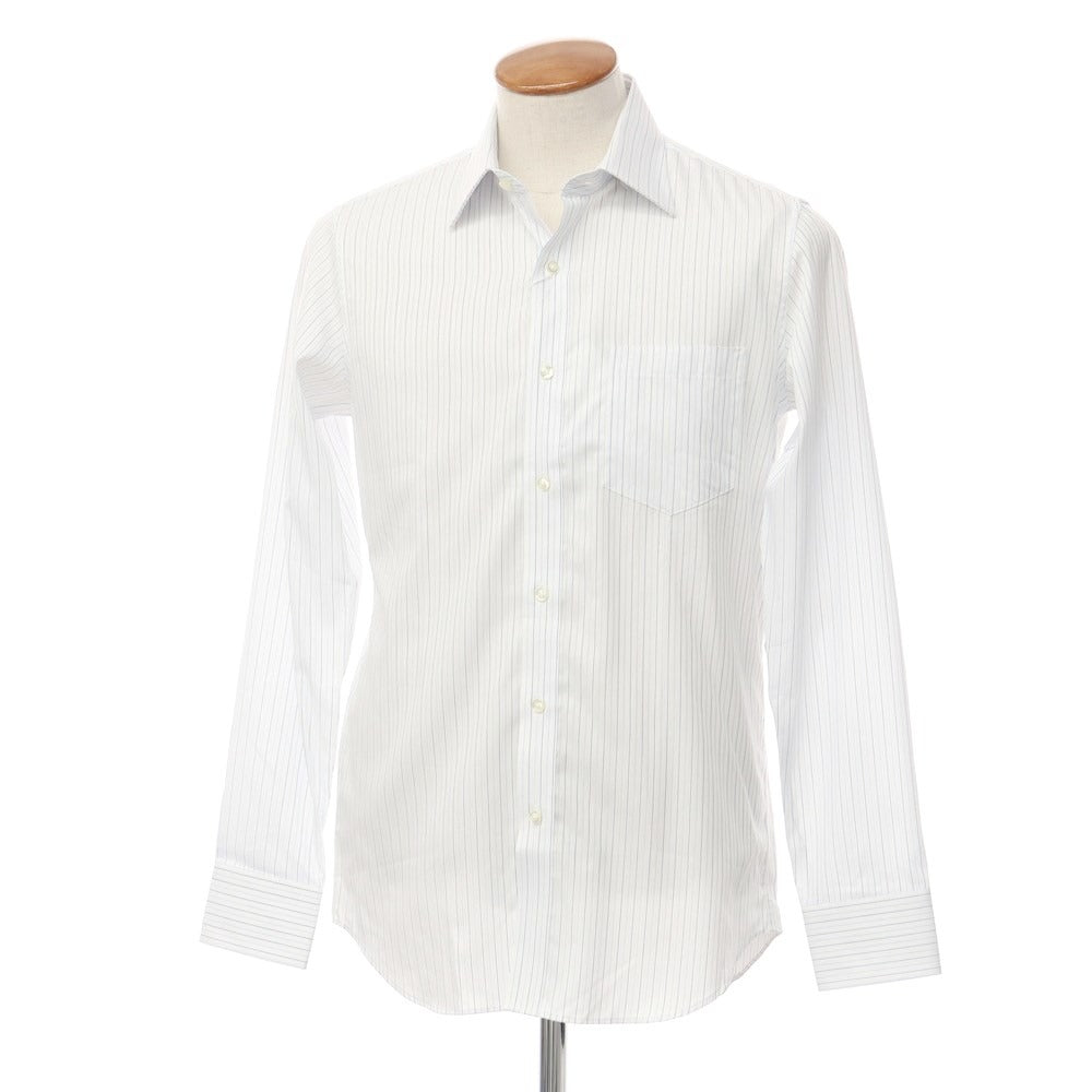 【中古】ダーバン D’URBAN ストライプ ドレスシャツ ホワイトxブルー【サイズ39-86】【WHT】【S/S/A/W】【状態ランクA】【メンズ】【769069】