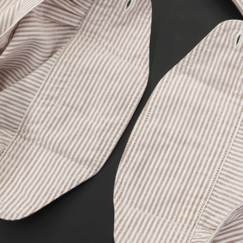 【中古】ボルゾネッラ BOLZONELLA オックスフォード ストライプ BDシャツ ホワイトxブラウン【サイズ41】【BRW】【S/S/A/W】【状態ランクB】【メンズ】【768988】