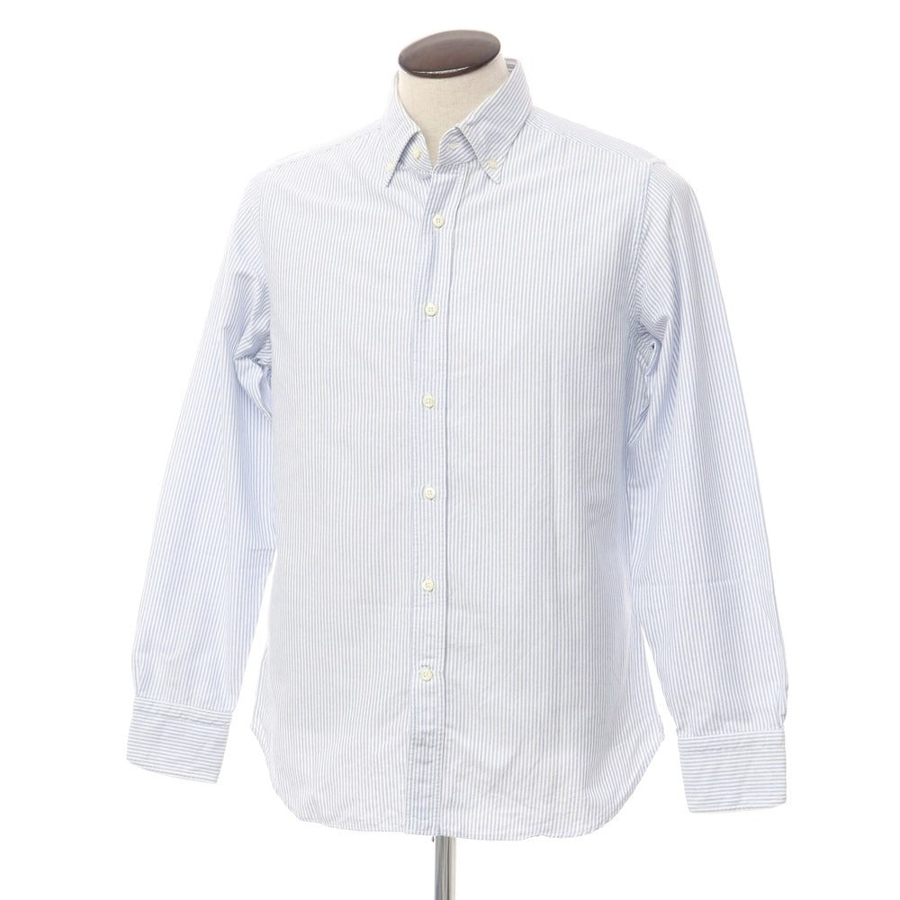 【中古】ボルゾネッラ BOLZONELLA オックスフォード ストライプ BDシャツ ホワイトxブルー【サイズ41】【BLU】【S/S/A/W】【状態ランクC】【メンズ】【768988】