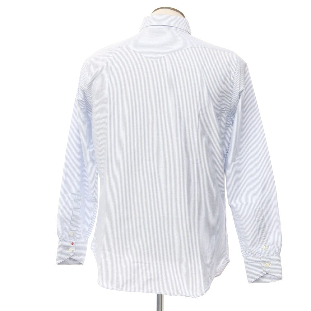 【中古】ボルゾネッラ BOLZONELLA オックスフォード ストライプ BDシャツ ホワイトxブルー【サイズ41】【BLU】【S/S/A/W】【状態ランクC】【メンズ】【768988】