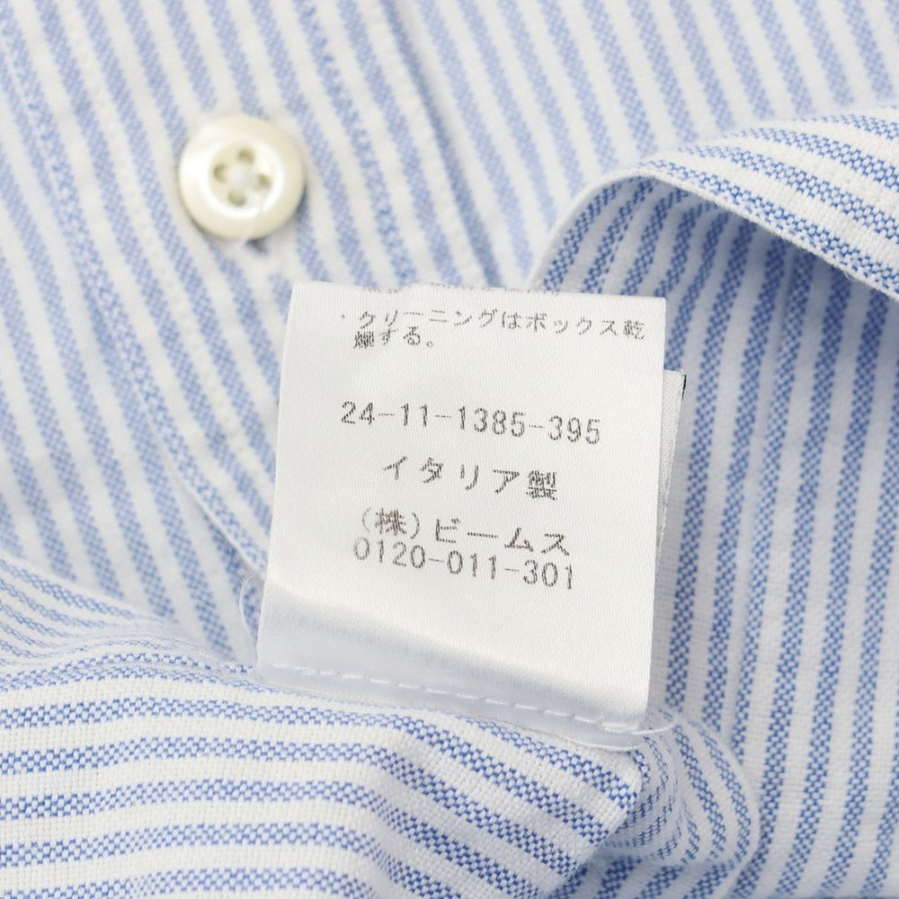 【中古】ボルゾネッラ BOLZONELLA オックスフォード ストライプ BDシャツ ホワイトxブルー【サイズ41】【BLU】【S/S/A/W】【状態ランクC】【メンズ】【768988】