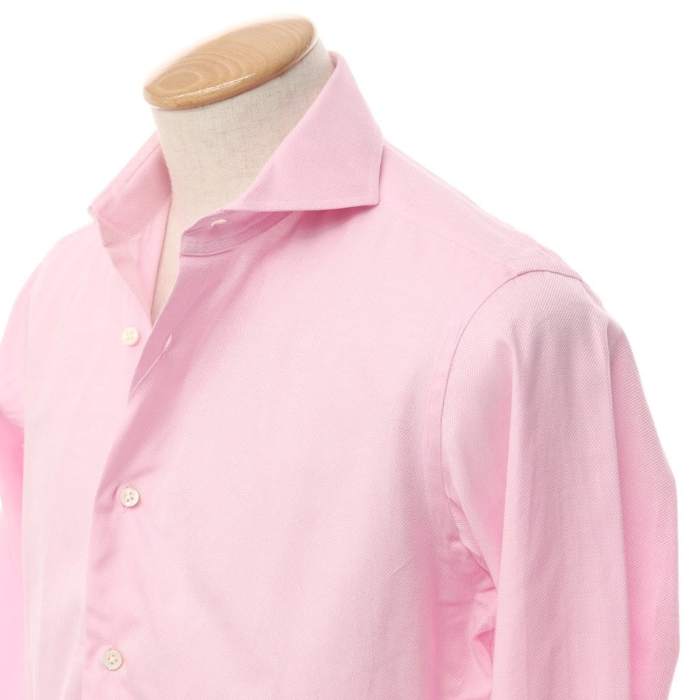 【中古】メイカーズシャツ カマクラ Makers Shirt 鎌倉 オックスフォードコットン ホリゾンタルカラー ドレスシャツ ピンク【サイズ38】【PNK】【S/S/A/W】【状態ランクB】【メンズ】【768987】