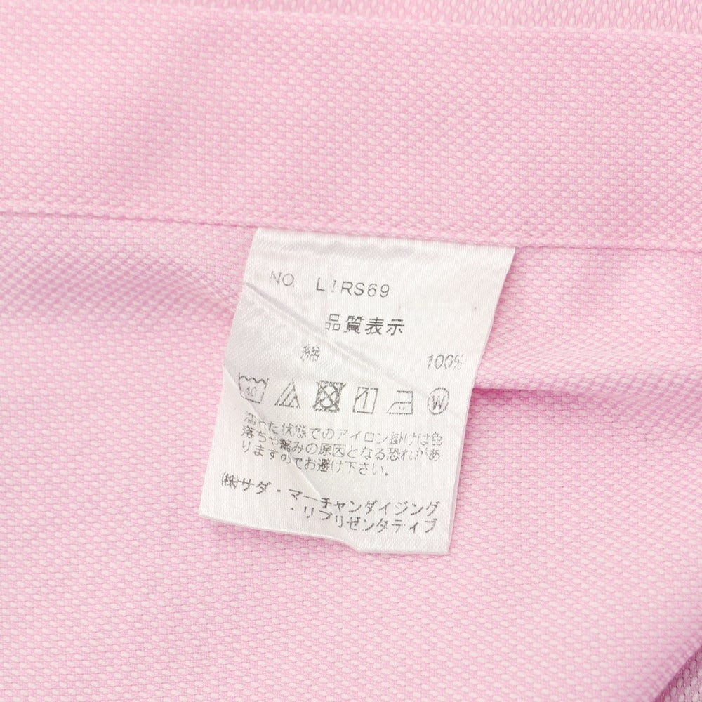 【中古】メイカーズシャツ カマクラ Makers Shirt 鎌倉 オックスフォードコットン ホリゾンタルカラー ドレスシャツ ピンク【サイズ38】【PNK】【S/S/A/W】【状態ランクB】【メンズ】【768987】