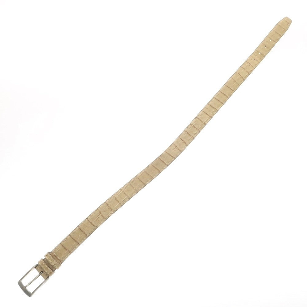 【中古】アンダーソンズ Andersons クロコダイル型押しレザー ベルト ベージュ【サイズ80】【BEI】【S/S/A/W】【状態ランクC】【メンズ】【768982】