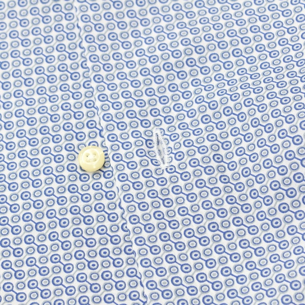 【中古】クイード QJD コットン プリント シャツ ブルーxホワイト×グレー【サイズ39】【BLU】【S/S/A/W】【状態ランクA】【メンズ】【768987】