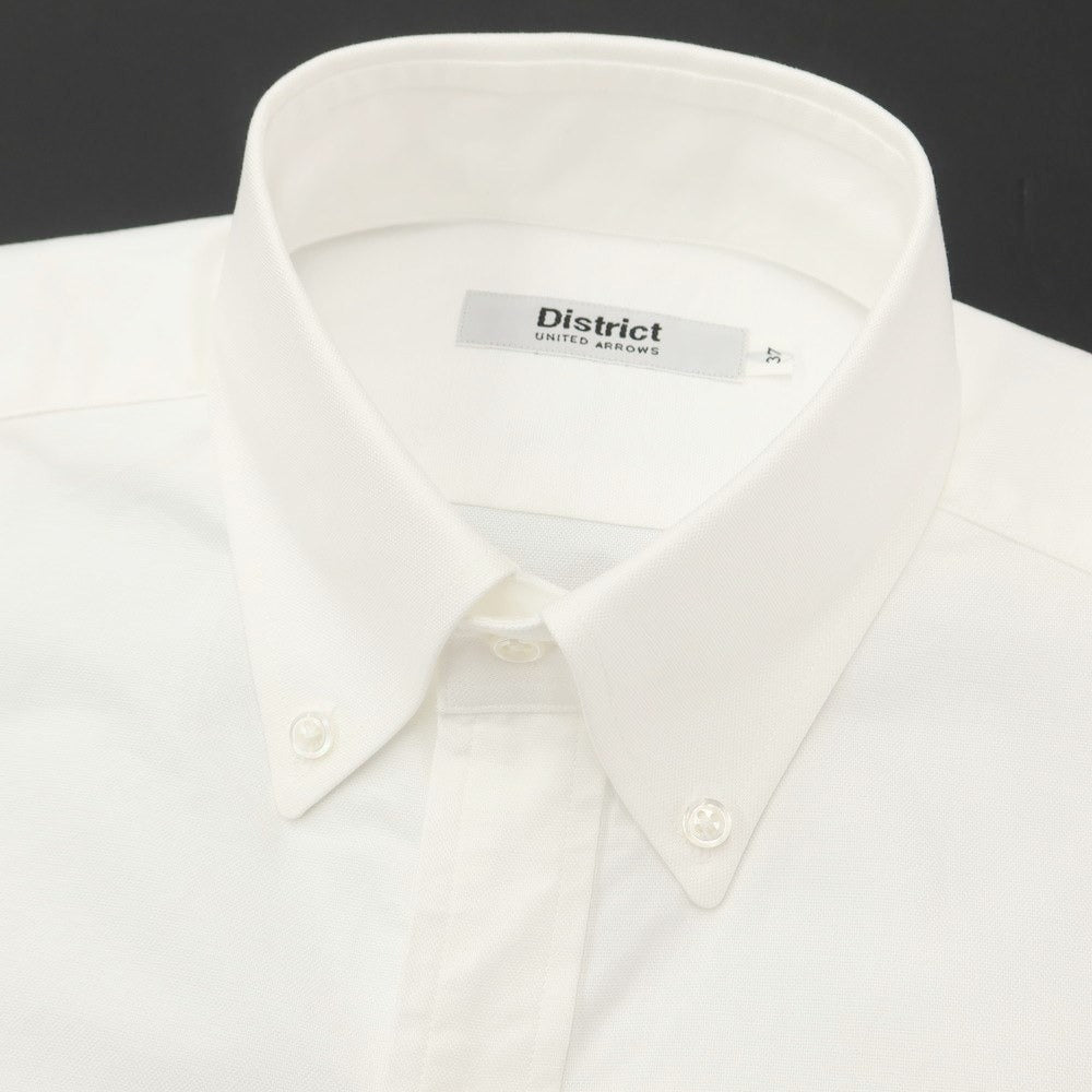 【中古】ディストリクトユナイテッドアローズ District UNITED ARROWS コットン ボタンダウン ドレスシャツ ホワイト【サイズ37】【WHT】【S/S/A/W】【状態ランクB】【メンズ】【768984】