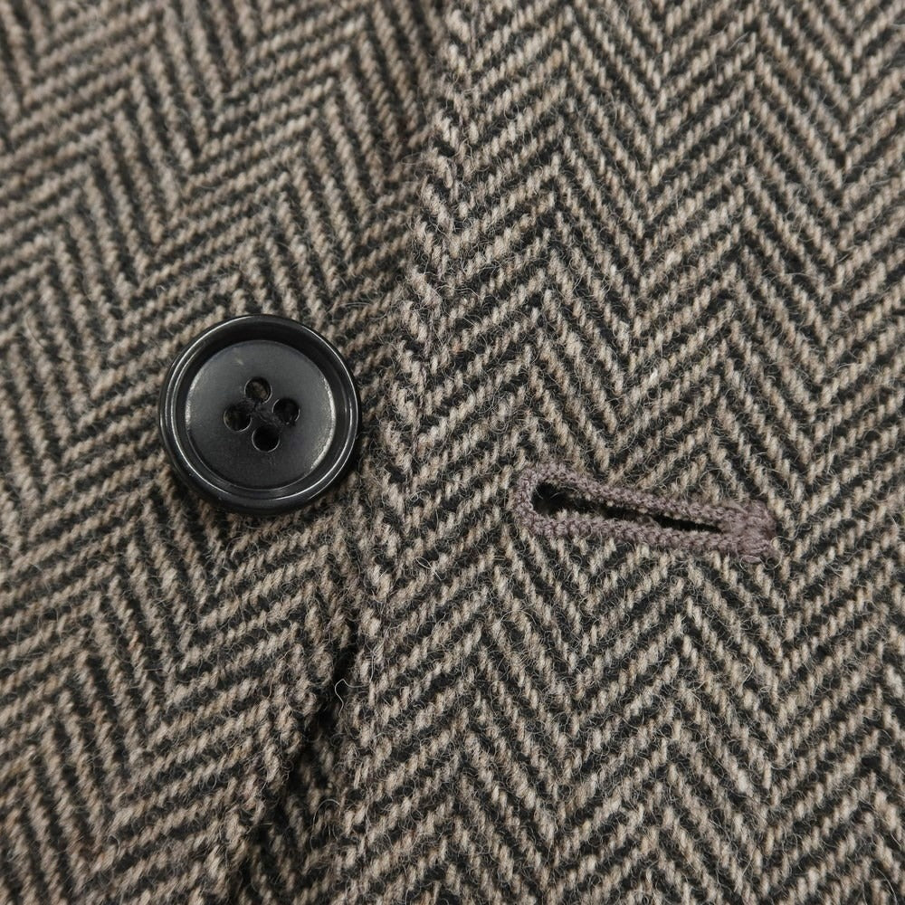 【中古】ベネトン BENETTON ウールポリエステル ヘリンボーン 2B カジュアルジャケット ウォームグレー【サイズL】【GRY】【A/W】【状態ランクB】【メンズ】【768893】