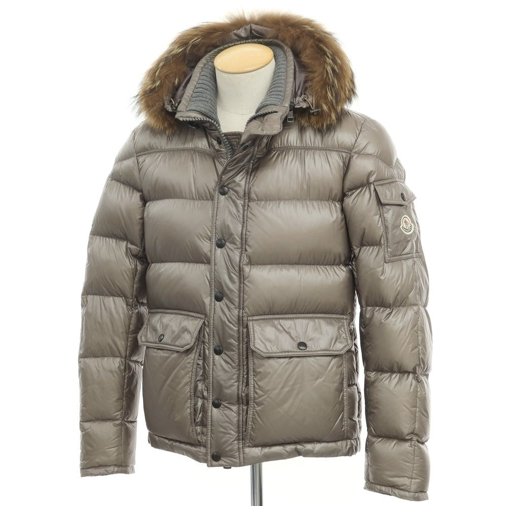 【中古】モンクレール MONCLER HUBERT ナイロン ダウンジャケット ブルゾン グレージュ系【サイズ1】【GRY】【A/W】【状態