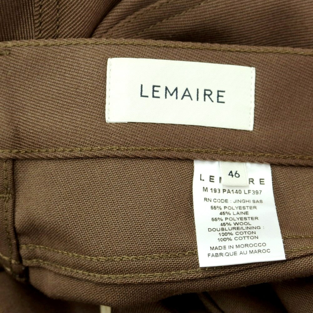 【中古】ルメール LEMAIRE ポリエステルウール ブーツカット スラックスパンツ ブラウン【サイズ46】【BRW】【A/W】【状態ランクA】【メンズ】【768890】