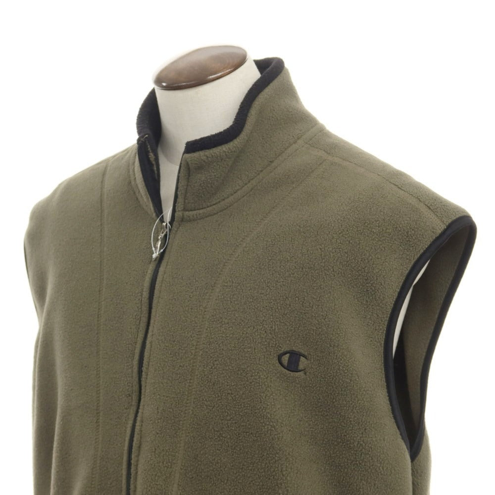 【中古】チャンピオン Champion ポリエステル フリース ベスト オリーブ【サイズXL】【GRN】【A/W】【状態ランクC】【メンズ】【768878】