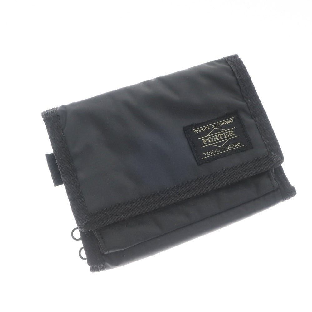 【中古】ポーター PORTER ナイロン系 三つ折り 財布 ブラック【BLK】【S/S/A/W】【状態ランクC】【メンズ】【768895】