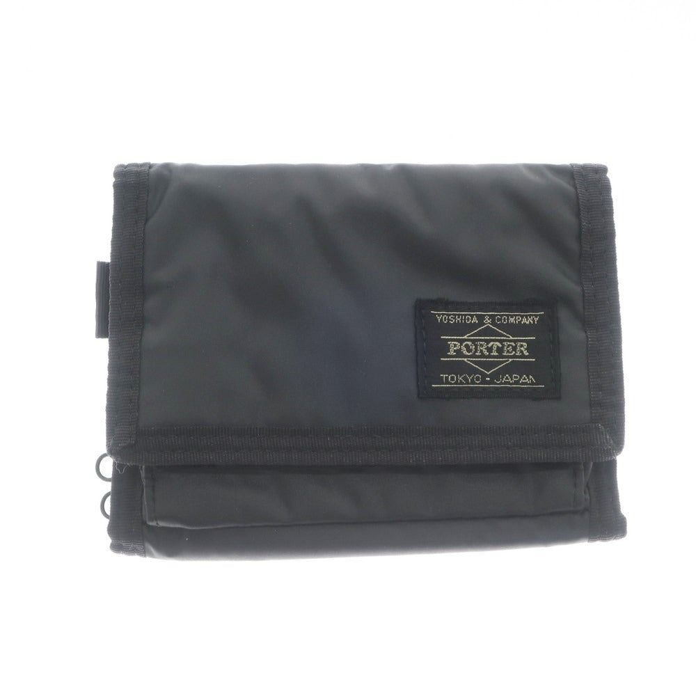 【中古】ポーター PORTER ナイロン系 三つ折り 財布 ブラック【BLK】【S/S/A/W】【状態ランクC】【メンズ】【768895】