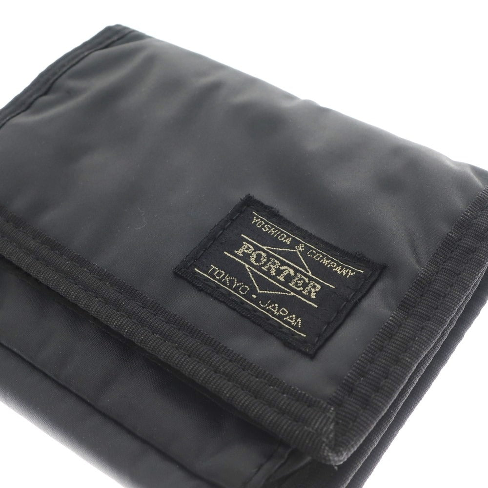 【中古】ポーター PORTER ナイロン系 三つ折り 財布 ブラック【BLK】【S/S/A/W】【状態ランクC】【メンズ】【768895】