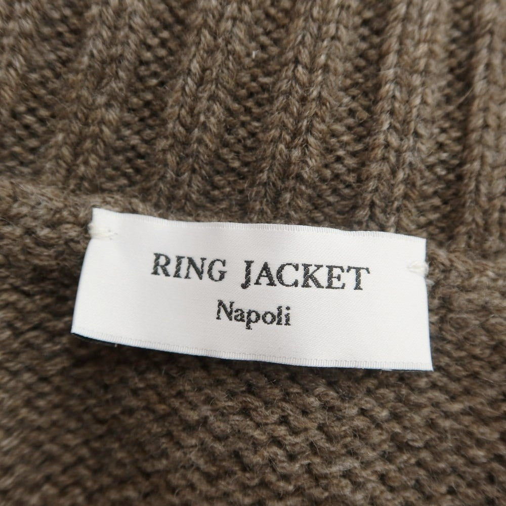 【中古】リングヂャケット リングジャケット RING JACKET カシミヤ タートルネック プルオーバーニット アッシュブラウン【サイズ52/L】【BRW】【A/W】【状態ランクA】【メンズ】【768894】