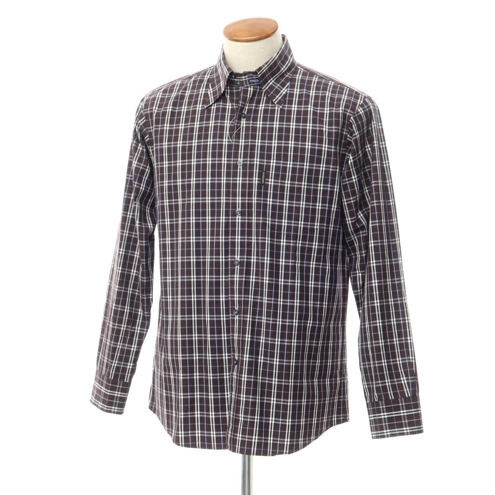 Used Burberry Black Label BURBERRY BLACK LABEL Cotton Check Button d