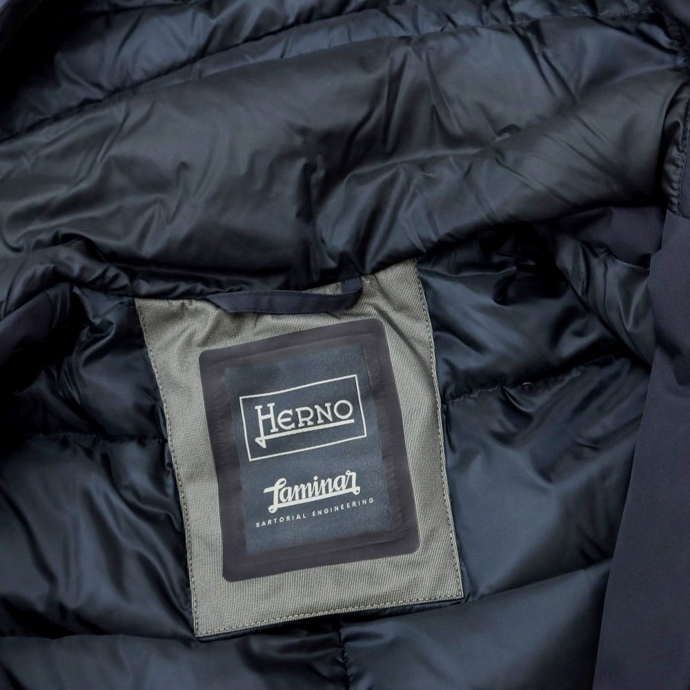 【中古】ヘルノ Herno Laminar GORE-TEX ダウン モッズコート ネイビー【サイズ44】【NVY】【A/W】【状態ランクB】【メンズ】【768884】