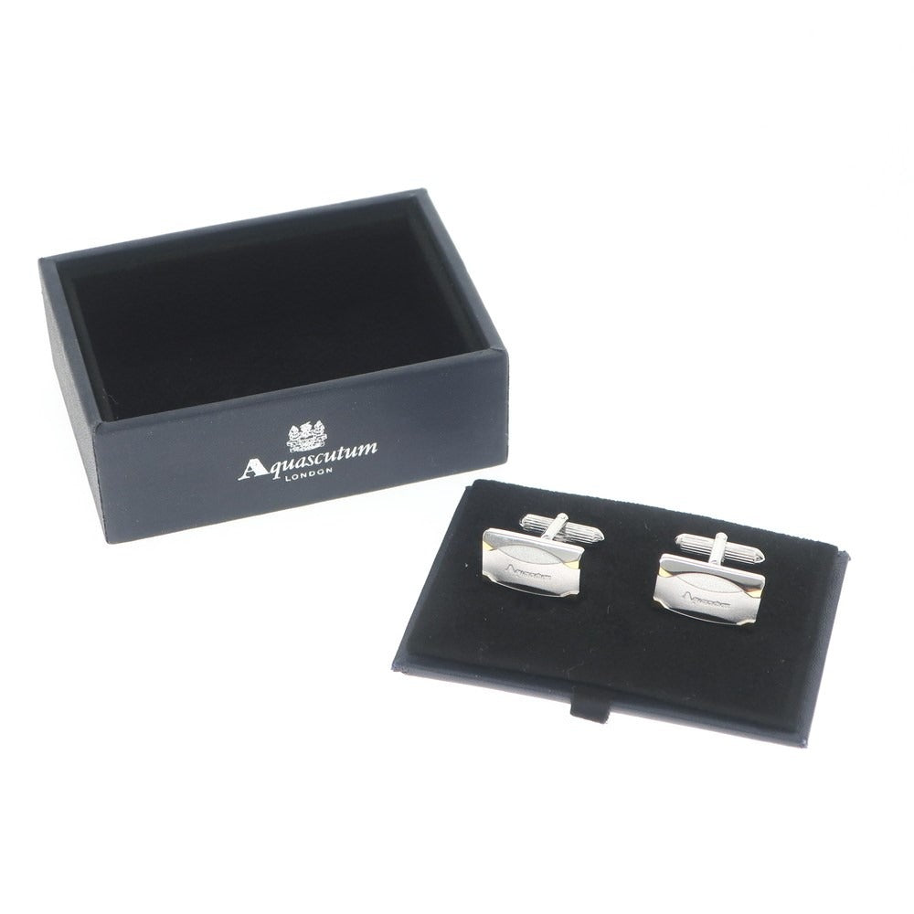 【中古】アクアスキュータム Aquascutum カフリンクス カフス シルバーxゴールド【SIV】【S/S/A/W】【状態ランクA】【メンズ】【768892】