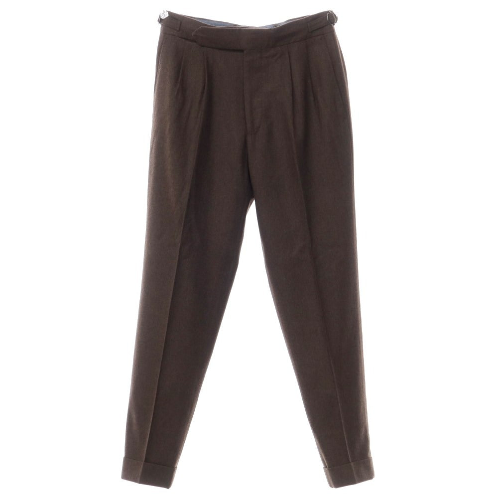 【中古】ジェルマーノ GERMANO SUPER100’S ウール ドレススラックス パンツ ブラウン【サイズ44】【BRW】【A/W】【状態ランクA】【メンズ】【768887】