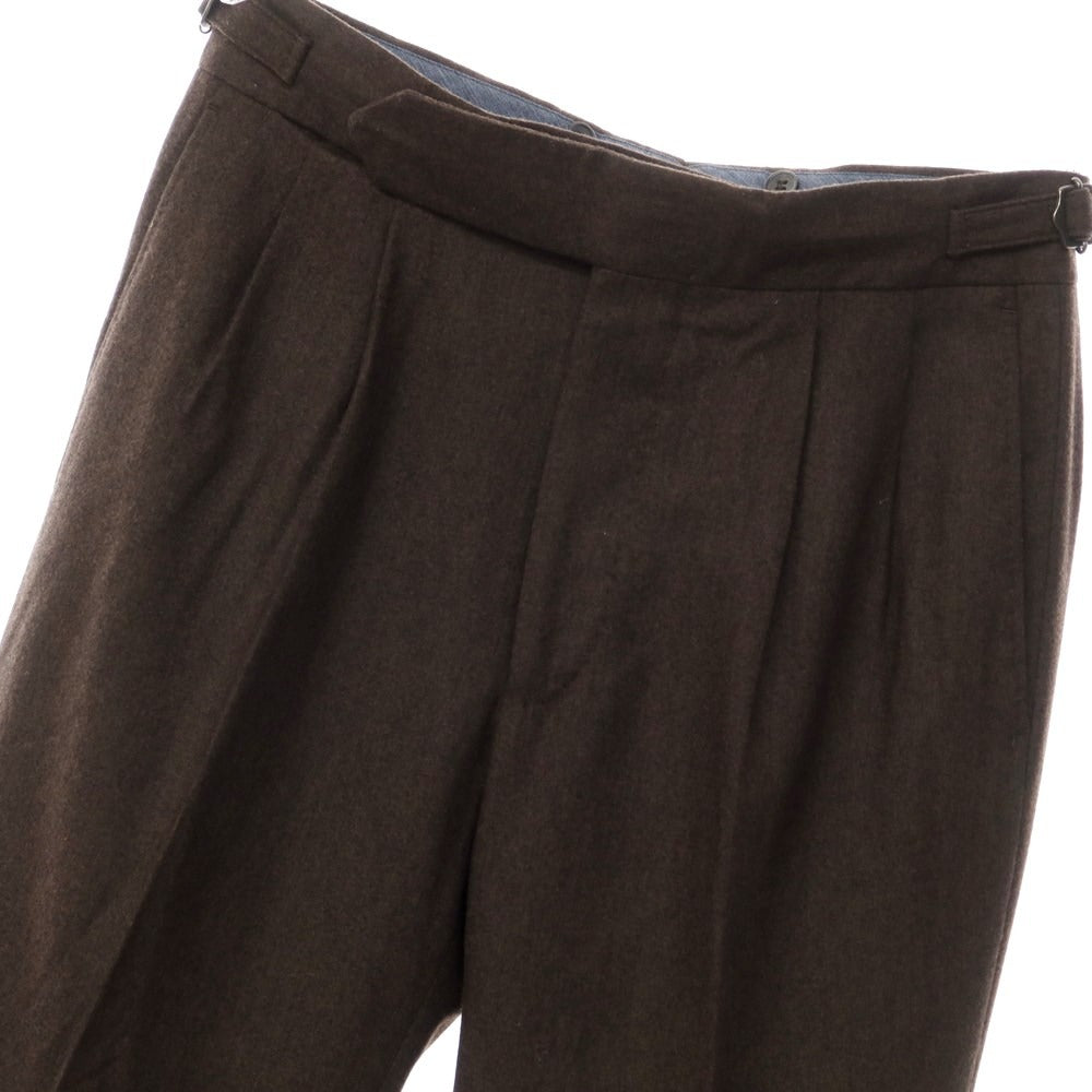 【中古】ジェルマーノ GERMANO SUPER100’S ウール ドレススラックス パンツ ブラウン【サイズ44】【BRW】【A/W】【状態ランクA】【メンズ】【768887】