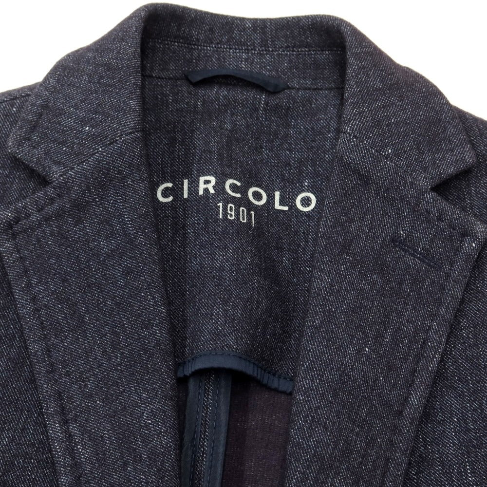 【中古】チルコロ1901 CIRCOLO 1901 コットン ストレッチ 2B カジュアルジャケット ネイビー【サイズ46】【NVY】【A/W】【状態ランクB】【メンズ】【768881】
