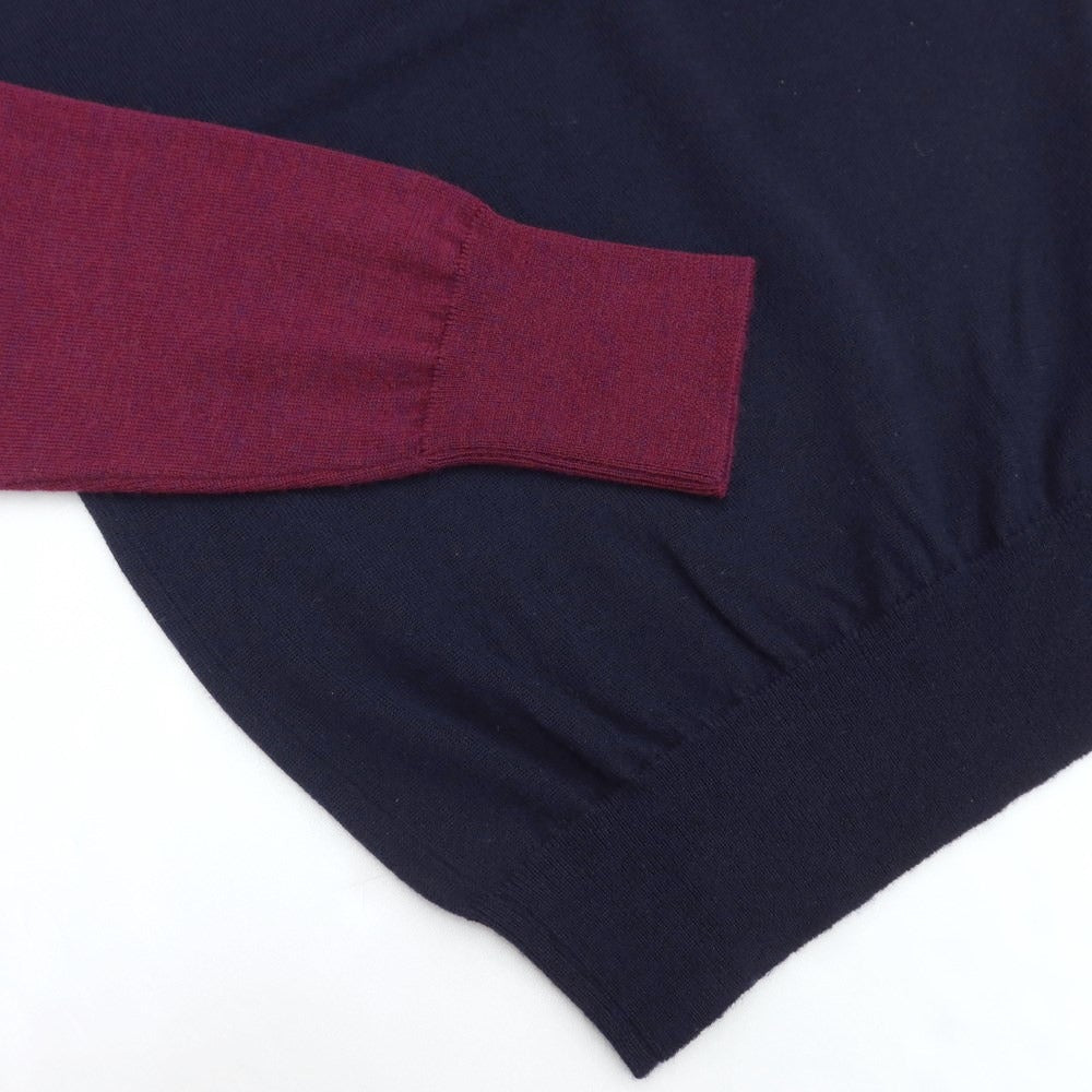 【中古】ヴィヴィアンウエストウッドマン Vivienne WestwoodMAN ウール クルーネック プルオーバーニット ネイビーxパープル【サイズ44】【NVY】【A/W】【状態ランクB】【メンズ】【768885】