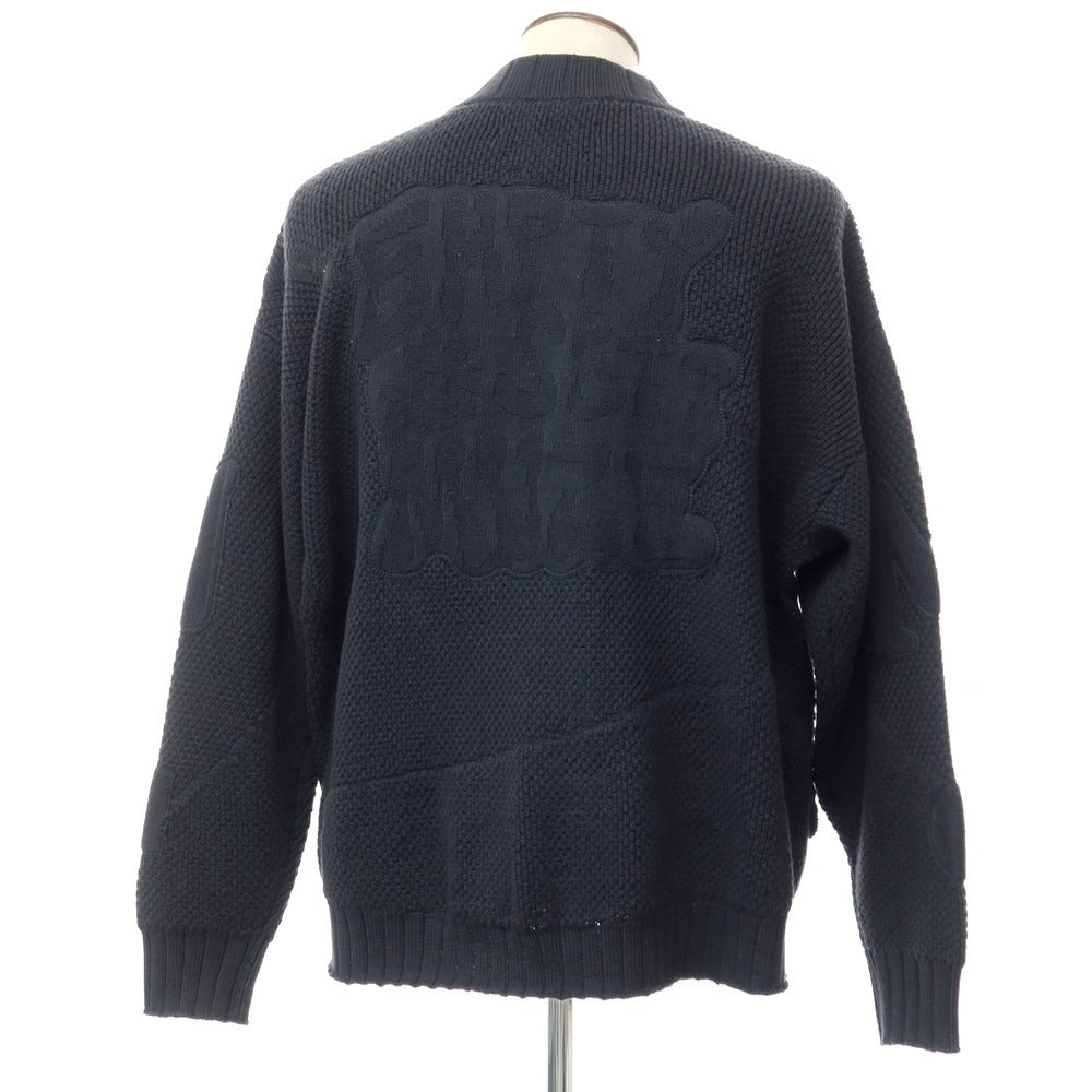 【中古】ミューズ MUZE × EMPTY SETT コットンアクリル ニット カーディガン ダークグリーン【サイズ2】【GRN】【S/S/A/W】【状態ランクB】【メンズ】【768879】