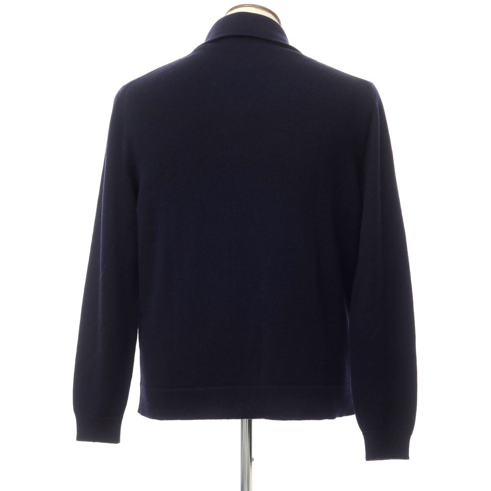 【中古】ダンヒル Dunhill ウール 長袖 スキッパー ポロニット ネイビー【サイズL】【NVY】【A/W】【状態ランクB】【メンズ】【768879】
