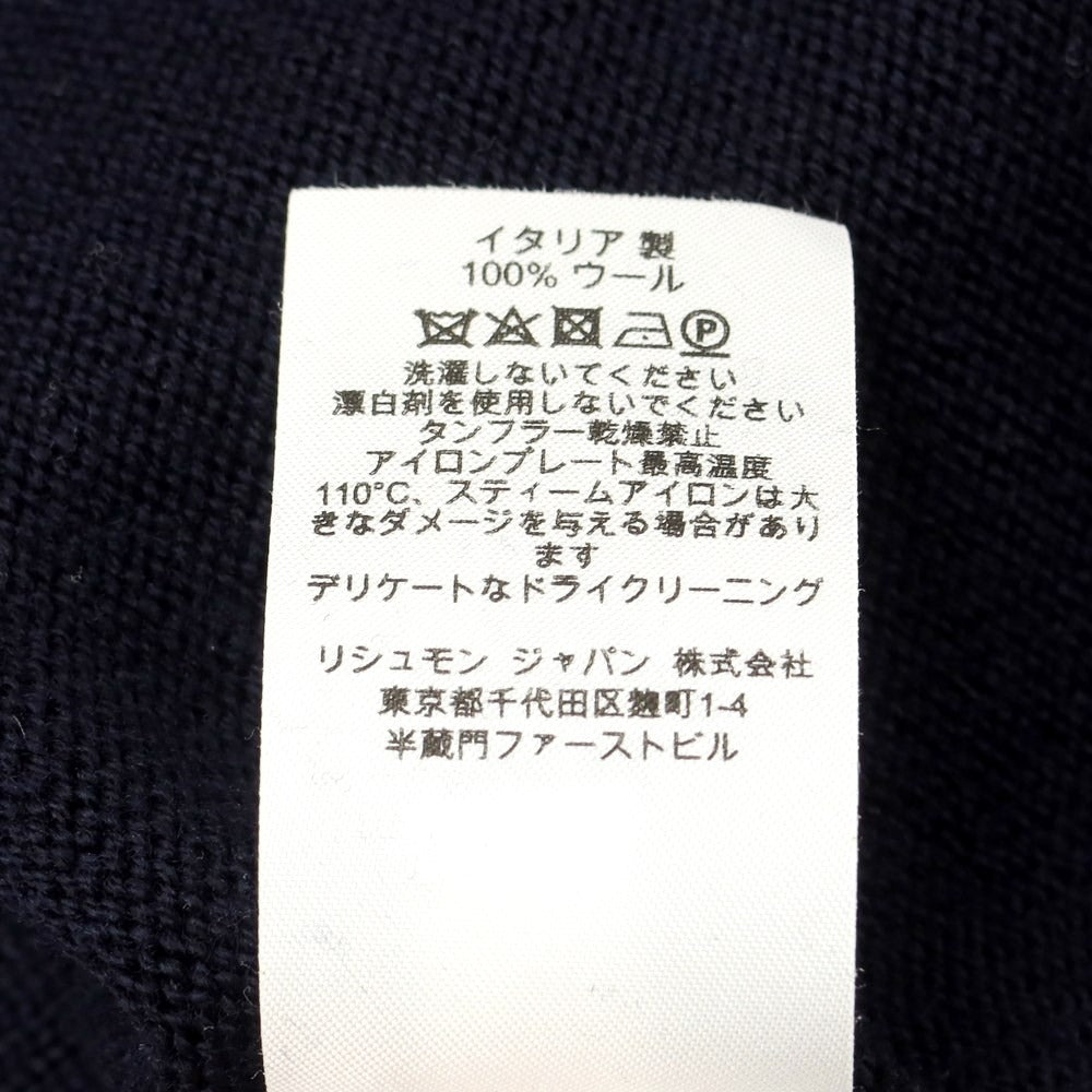 【中古】ダンヒル Dunhill ウール 長袖 スキッパー ポロニット ネイビー【サイズL】【NVY】【A/W】【状態ランクB】【メンズ】【768879】
