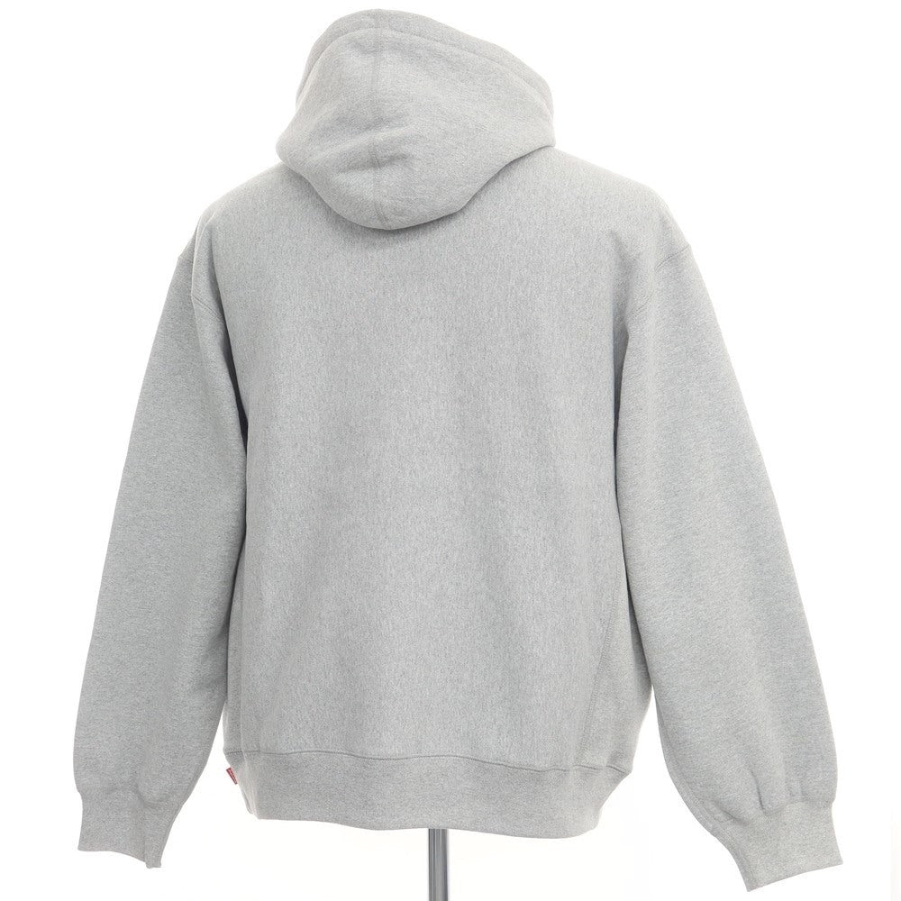 【中古】シュプリーム Supreme 2023年秋冬 Raised Script Hooded Sweatshirt プルオーバー スウェットパーカー ライトグレー【サイズL】【GRY】【A/W】【状態ランクA】【メンズ】【768869】