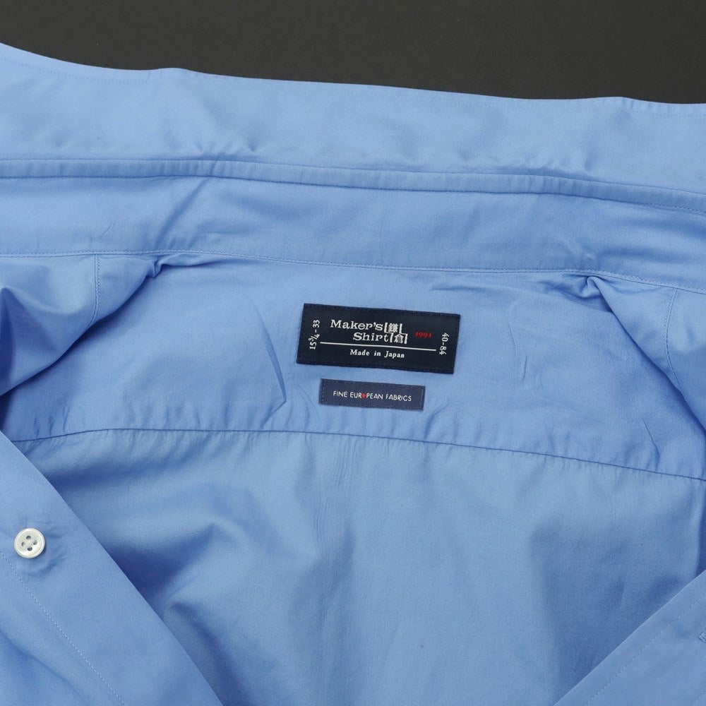 【中古】メイカーズシャツ カマクラ Makers Shirt 鎌倉 コットン セミワイドカラー ドレスシャツ ブルー【サイズ40】【BLU】【S/S/A/W】【状態ランクC】【メンズ】【768793】