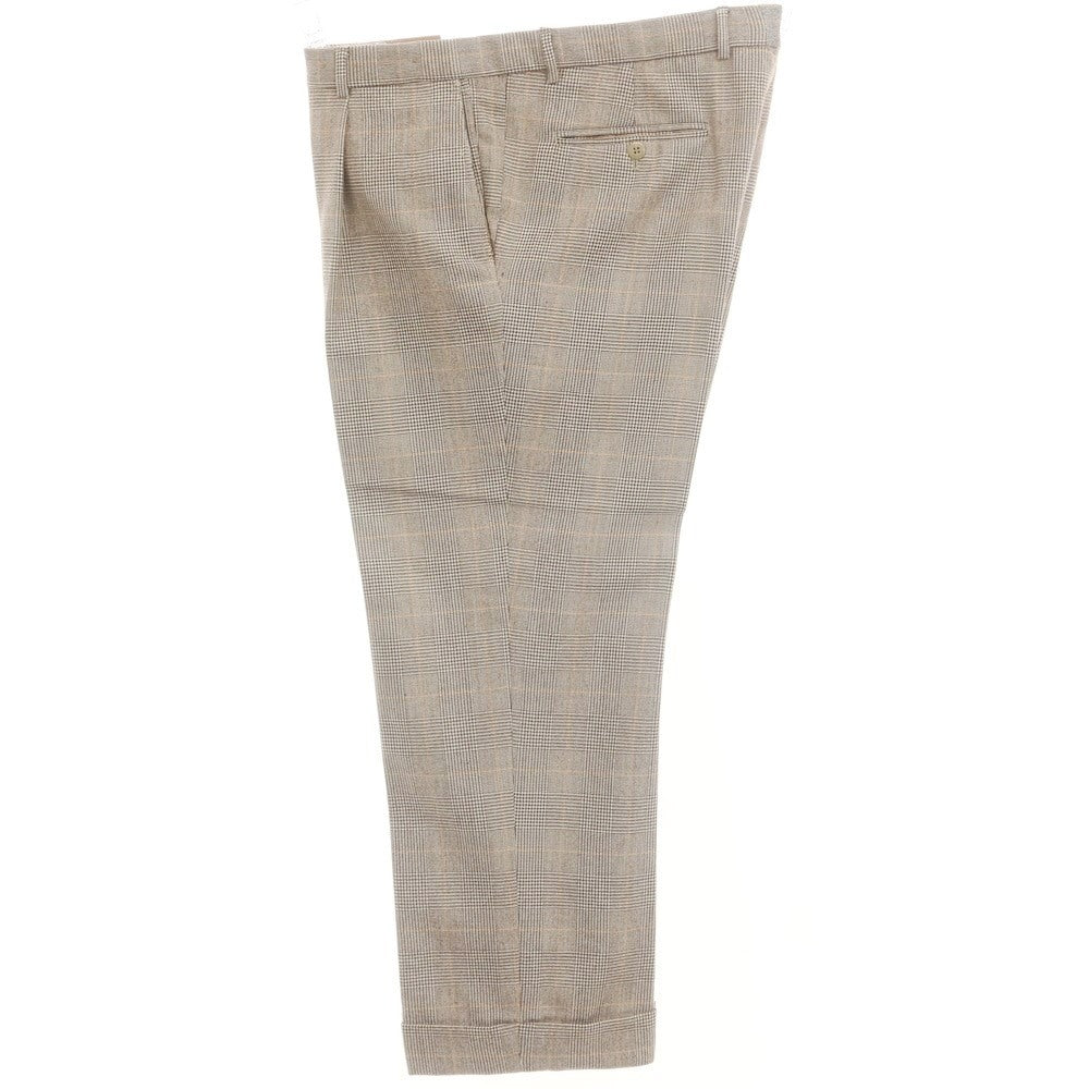 【中古】セント アンドリュース St.Andrews チェック ウール ダブルスーツ ブラウンxオレンジ【 48 】【 状態ランクD 】【 メンズ 】