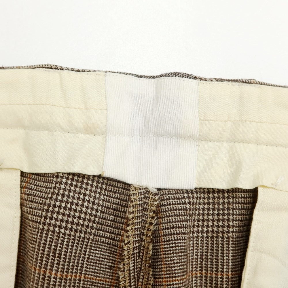 【中古】セント アンドリュース St.Andrews チェック ウール ダブルスーツ ブラウンxオレンジ【 48 】【 状態ランクD 】【 メンズ 】