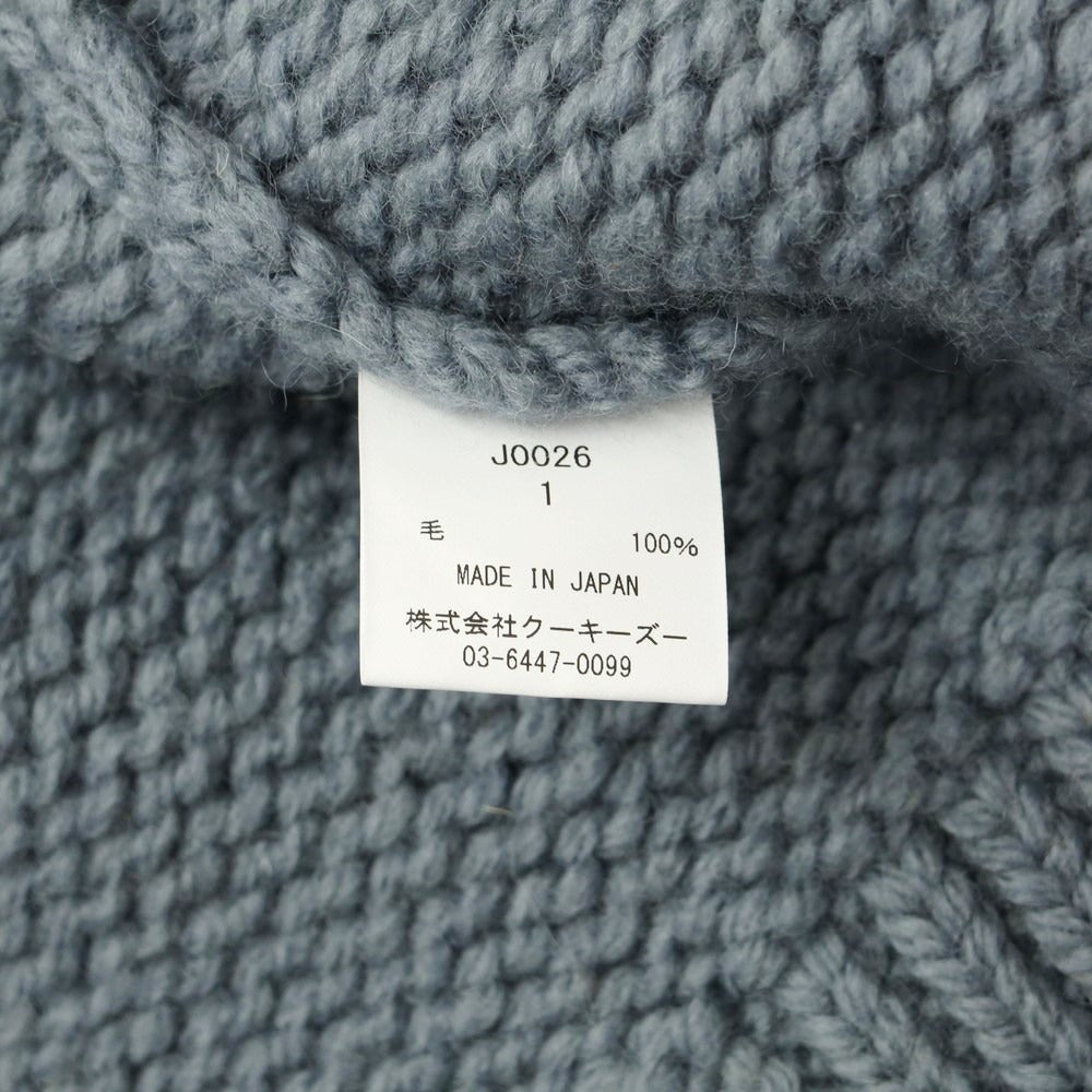 【中古】クーキー ズー KOOKY ZOO 2023年秋冬 JUVENILE KNIT BLOUSON ローゲージウール ニットブルゾン ライトダスティブルー【 1 】【 状態ランクB 】【 メンズ 】