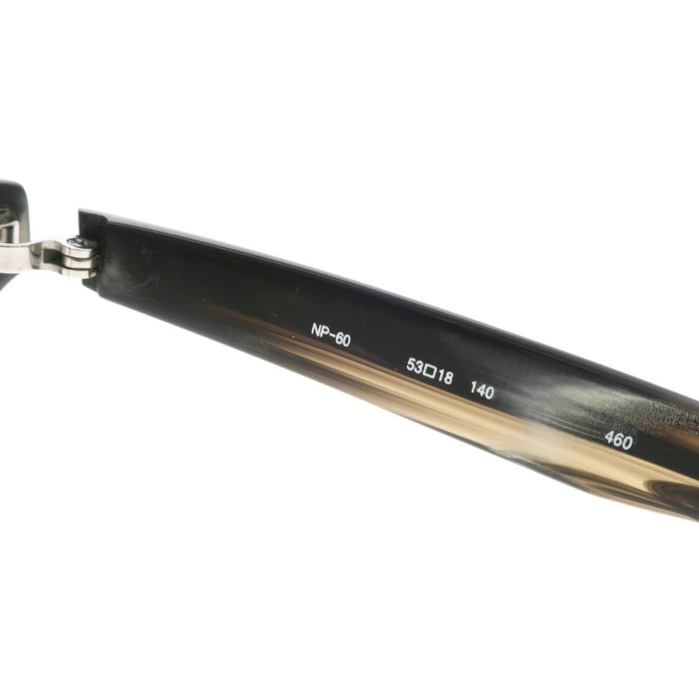 【中古】フォーナインズ 999.9 NP-60 セルフレーム メガネ ブラックxベージュ【サイズ53□18-140】【BLK】【S/S/A/W】【状態ランクC】【メンズ】【768775】