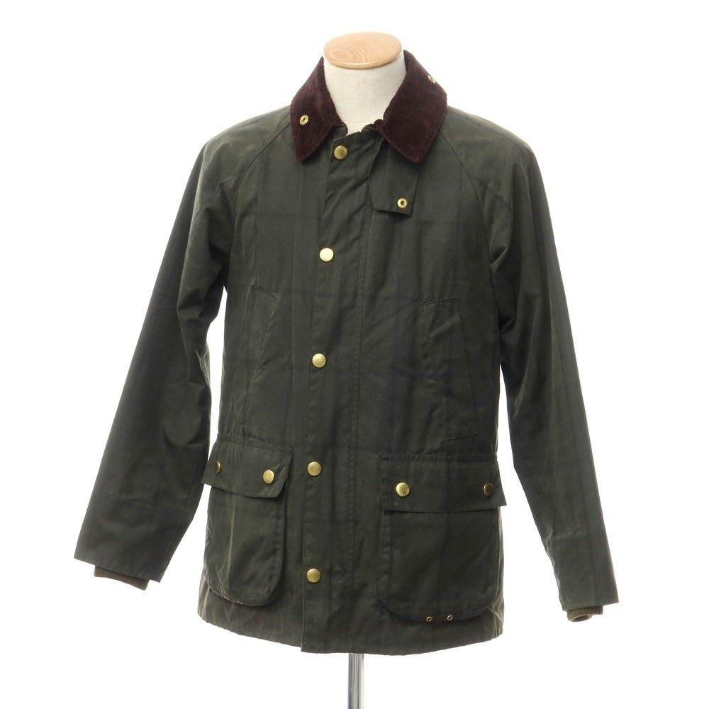 【中古】バーブァー バブアー Barbour SL BEDALE オイルドコットン チェック フィールドジャケット オリーブxネイビー【 3