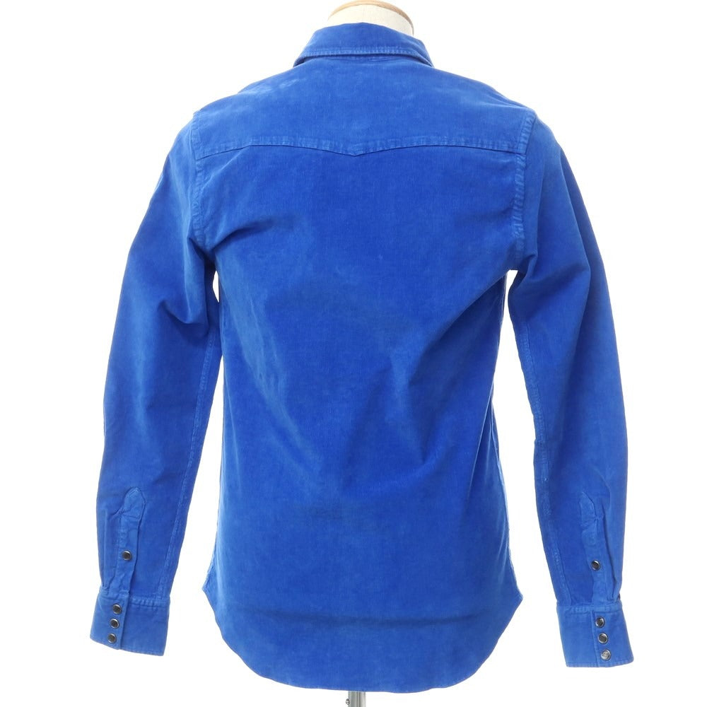 【新品アウトレット】ピーティートリノ PT TORINO コットン コーデュロイ ウエスタンシャツ
ブルー【サイズ38】【BLU】【A/W】【状態ランクN-】【メンズ】
【759894】