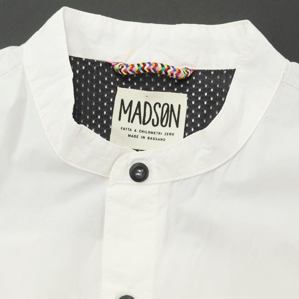 【新品】マドソン MADSON コットン バンドカラー カジュアルシャツ ホワイト【サイズL】【WHT】【S/S/A/W】【状態ランクN】【メンズ】【759784】