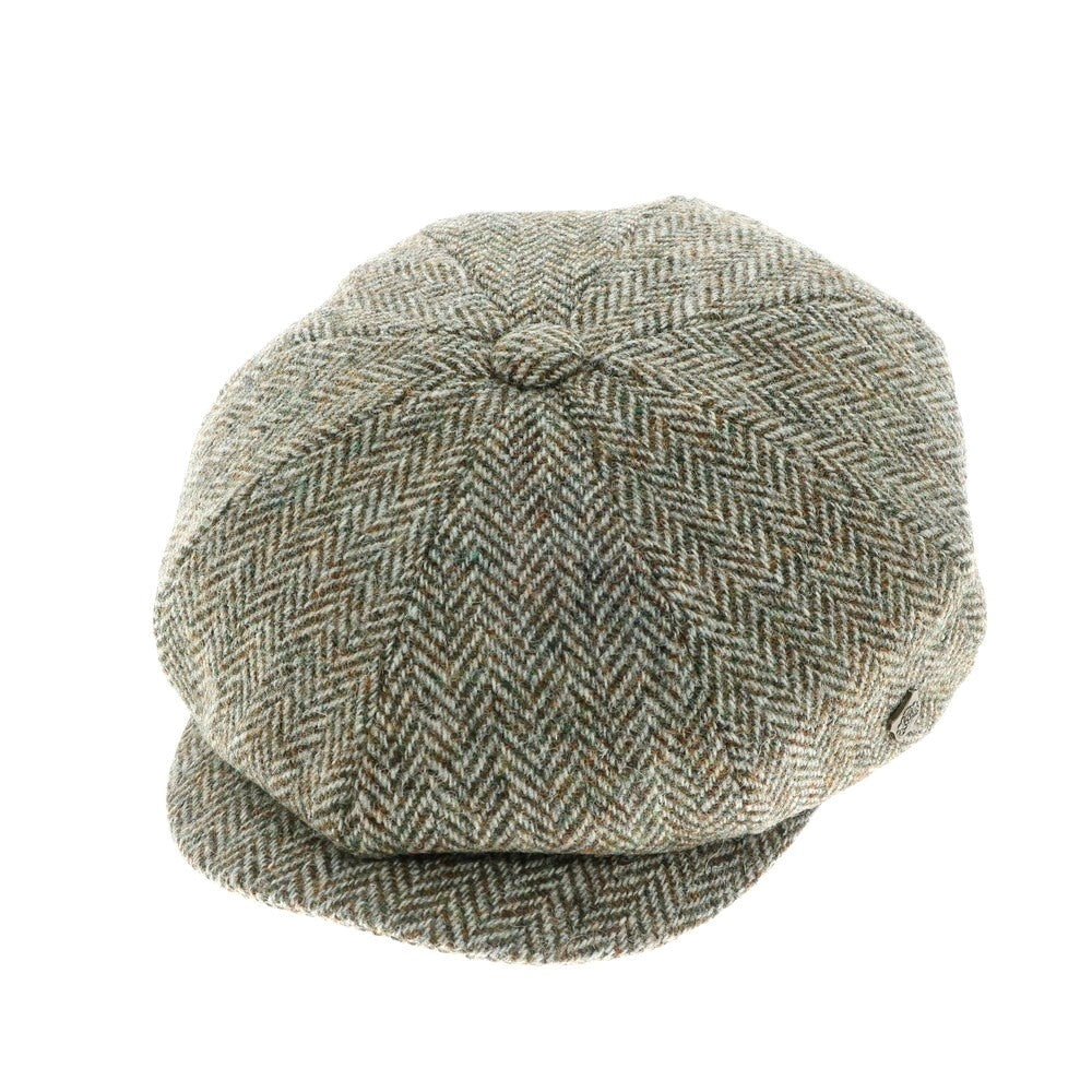 【中古】フェイルスワース FAILSWORTH × Harris Tweed ツイード キャスハンチングキャップ グリーンxブラウン【 7