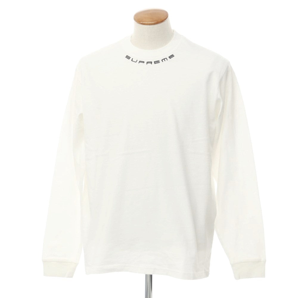 【中古】【未使用】シュプリーム Supreme 2023年秋冬 Collar Logo L/S Top 長袖Ｔシャツ ホワイト【 M 】【